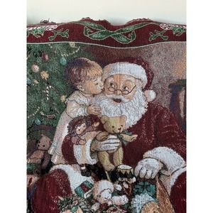 American Vintage Christmas Santa Toys Tapestry Blanket